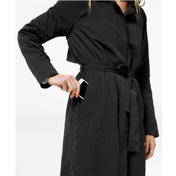 lululemon athletica Black Trench Coat - Picture 3 of 15